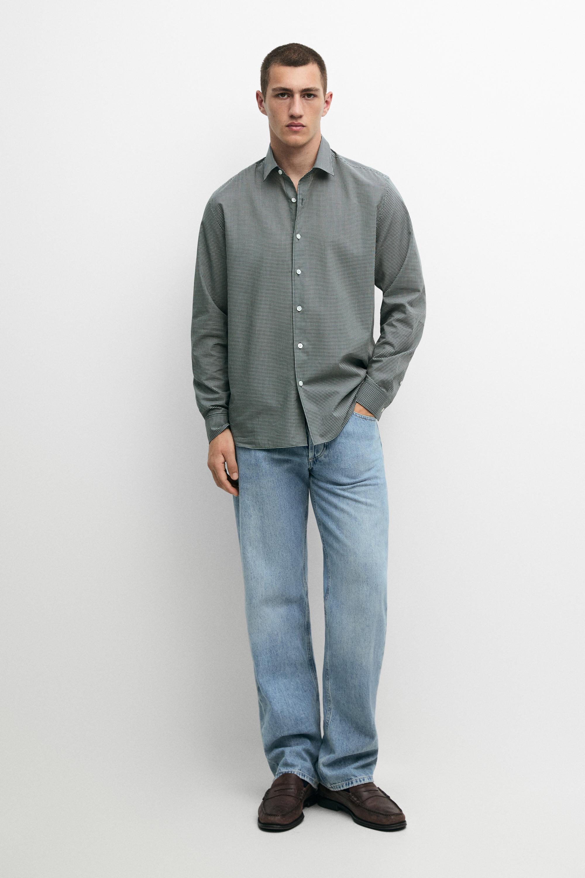 100% cotton check regular fit shirt